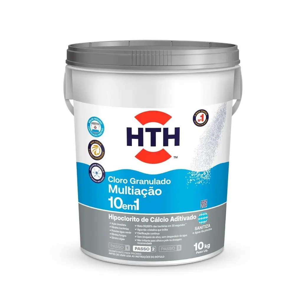 Cloro Granulado Aditivado 10kg Hth 10 em 1